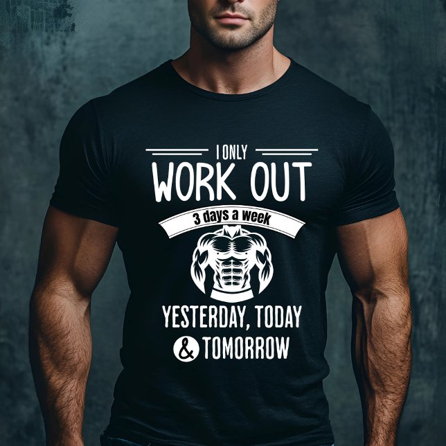 Camiseta Engraçado Workout Gym (Criador carregado)