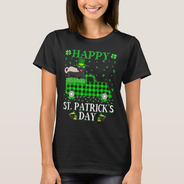Camiseta Engraçado Xadrez de Buffalo Verde, Rua de Badger d (Frente)