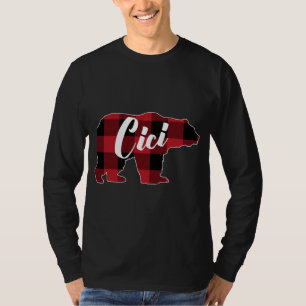 Camiseta Engraçado Xadrez Vermelha Buffalo Bear Roupa, Dive