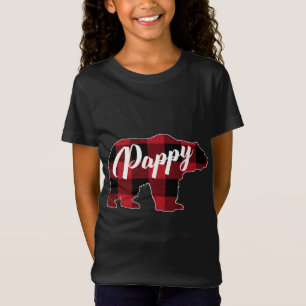 Camiseta Engraçado Xadrez Vermelha Buffalo Bear Roupa, Papp