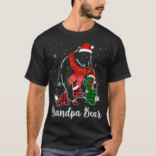 Camiseta Engraçado Xadrez Vermelha Verde Vovô Urso Correspo