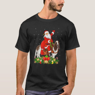 Camiseta Engraçado Xmas Correspondendo Papais noeis Andando