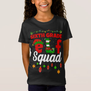 Camiseta Engraçado Xmas Iluminação de Natal - 6 Grau Elf Sq