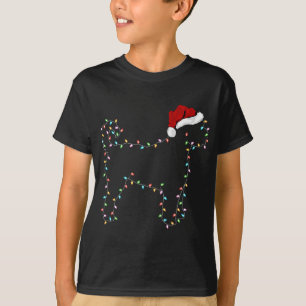 Camiseta Engraçado Xmas iluminando Santa Hat Labradoodle Co