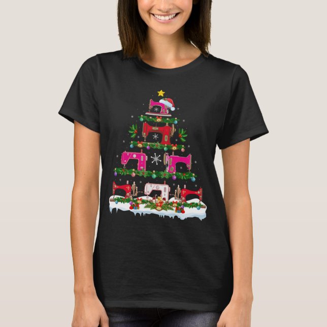 Camiseta Engraçado Xmas Lighting Machine Árvore de Natal (Frente)