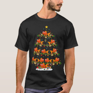 Camiseta Engraçado Xmas Papais noeis de iluminação Goldfish