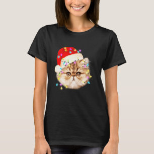 Camiseta Engraçado Xmas Pérsico Luzes de Natal Adoráveis F