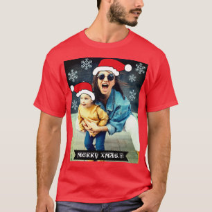 Camiseta Engraçado Xmas personalizado. Papai noel
