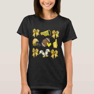 Camiseta Engraçado Yellow Chee Coquette Futebol Mãe Mulhere