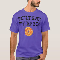 Engraçado Yiddish Schmear My Bagel Tee Humor Judeu