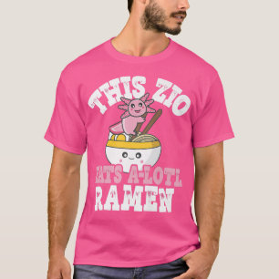 Camiseta Engraçado Zio Ramen Axolotl Pun Este Zio Come Um L