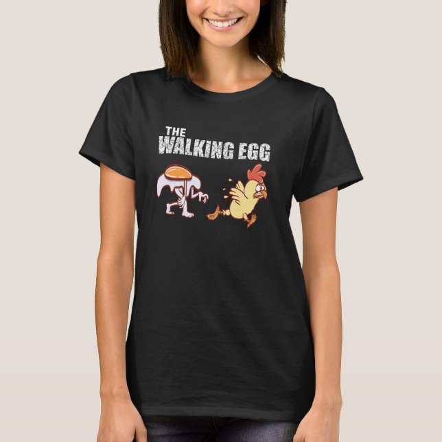 Camiseta Engraçado Zombie Andando Apocalypse Halloween (Frente)