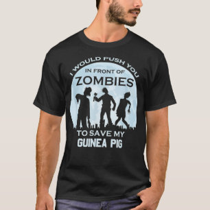Camiseta Engraçado Zombie Halloween Pet Guiné Pig 