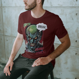 Camiseta Engraçado Zombie Personalizado Nome Tee Legal Comi