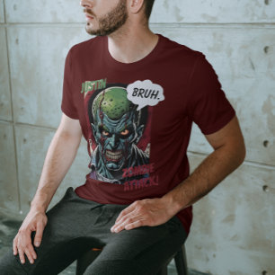 Camiseta Engraçado Zombie Personalizado Nome Tee Legal Comi