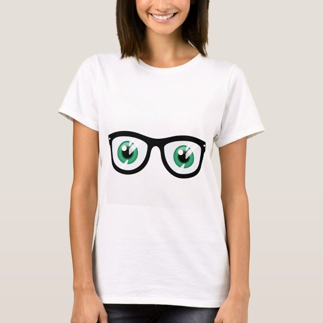 Camiseta Engraçados" (Funny Eyeglass White T-Shirt!)