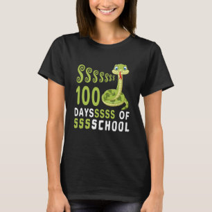 Camiseta Engraçados 100 Dias De Professores E Cobra