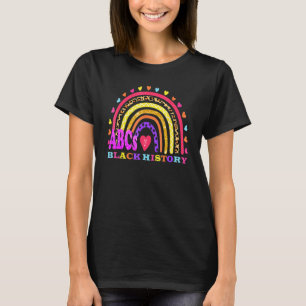 Camiseta Engraçados ABC de História Negra Homens do Orgulho