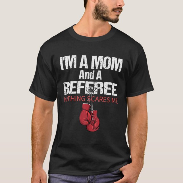 Camiseta Engraçados Boxing Referem-Se A Mães (Frente)