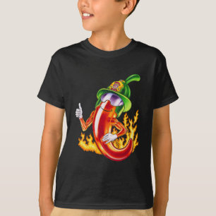Camiseta Engraçados E Orgulhosos Chili Em Fogo Dá Mãos