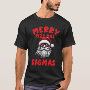 Camiseta engraçados Feliz Rizz Mas Sigmas, Feliz Natal