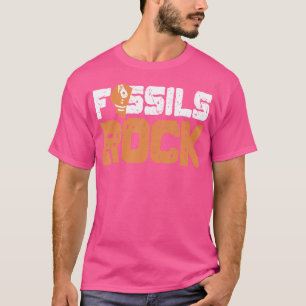 Camiseta Engraçados Fossils Rock Arqueology Dinossauros