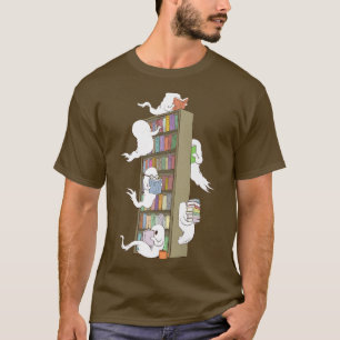 Camiseta Engraçados livros dos Fantasmas assombrados café d