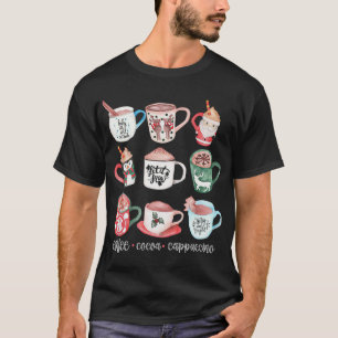 Camiseta Engraçados Molhos de Natal Bebem Café Quente De Ca