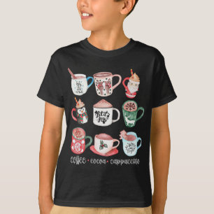 Camiseta Engraçados Molhos de Natal Bebem Café Quente De Ca