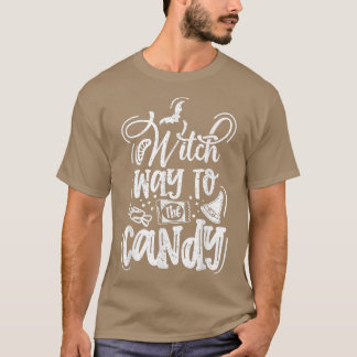 Camiseta Engraçados morcegos dizendo a bruxa para o doce H