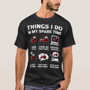 Camiseta Engraçados Tratores Amantes De 6 Coisas Que Eu Faç