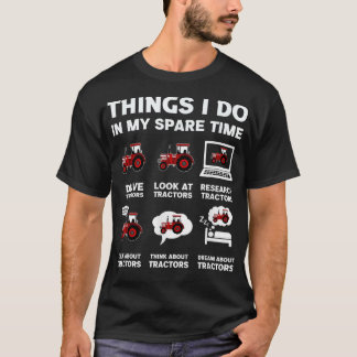 Camiseta Engraçados Tratores Amantes De 6 Coisas Que Eu Faç