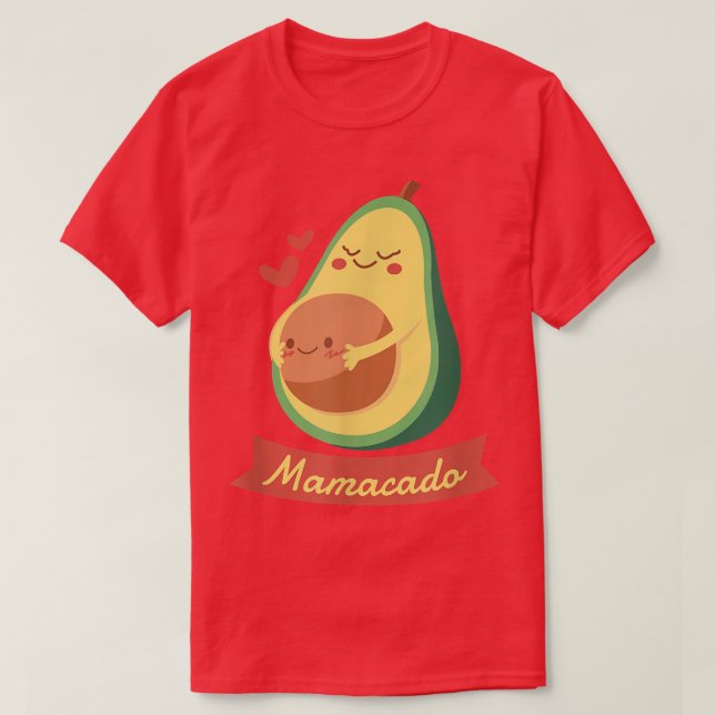 Camiseta Engravidada, Mãe Engraçada Mamacado Avocado M (Frente do Design)