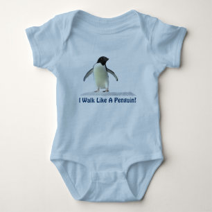 Camiseta Engrenagem engraçada bonito do bebê do pinguim