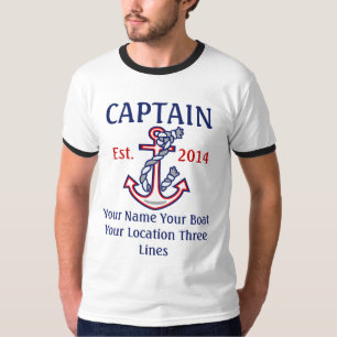 Camiseta Engrenagem personalizada do capitão do capitão