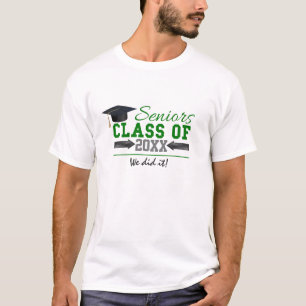 Camiseta Engrenagem verde e cinzenta da graduação