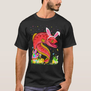 Camiseta Enguias Peixes Caça ao Ovo de Páscoa Coelho Enguia