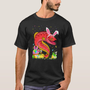 Camiseta Enguias Peixes Caça ao Ovo de Páscoa Coelho Enguia