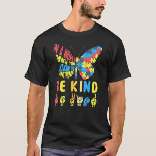 Camiseta Enigma Borboleta Seja Gentil Linguagem de Sinais M
