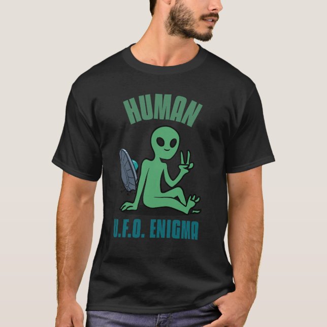 Camiseta Enigma Clássico de OVNI (Frente)