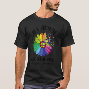 Camiseta Enigma da Margarida Arco-Íris Em Abril Nós Vestimo