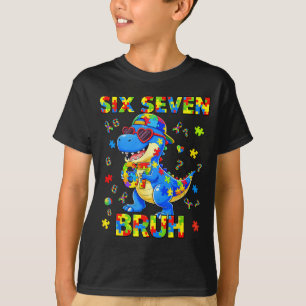 Camiseta Enigma de Dinossauro Bruh Autista Conscientização 
