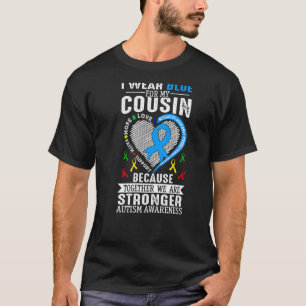 Camiseta Enigma de Fitas Eu Uso Azul Pelo Meu Primo Conscie