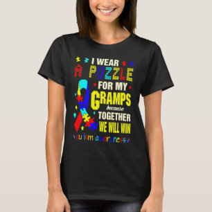 Camiseta Enigma de Roupas Para o Vovô Conscientização do Au