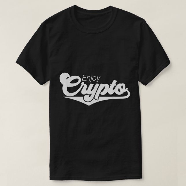 Camiseta Enjoy Crypto Minimalist Design (Frente do Design)