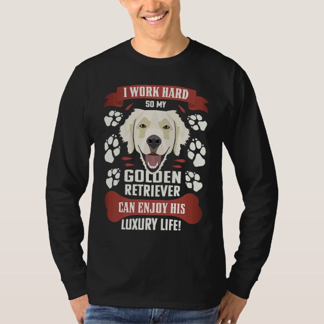 Camiseta Enjoy luxury life Golden Retriever (Frente)