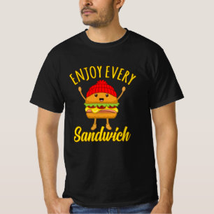 Camiseta Enjoy Sandwich Bologna Meat Food Lover Eater