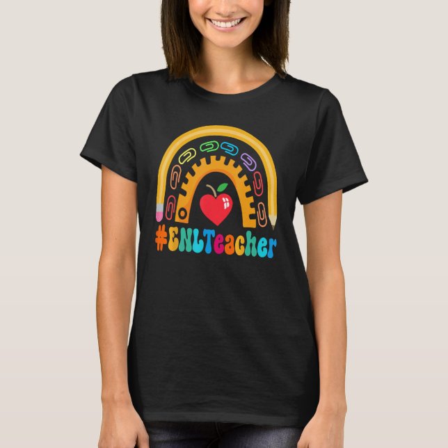 Camiseta Enl Teacher Appreciation Week Back to School 100th (Frente)
