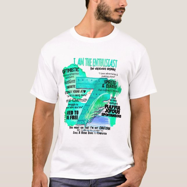 Camiseta Enneagram Tipo 7 - Sou O Entusiasta (Frente)