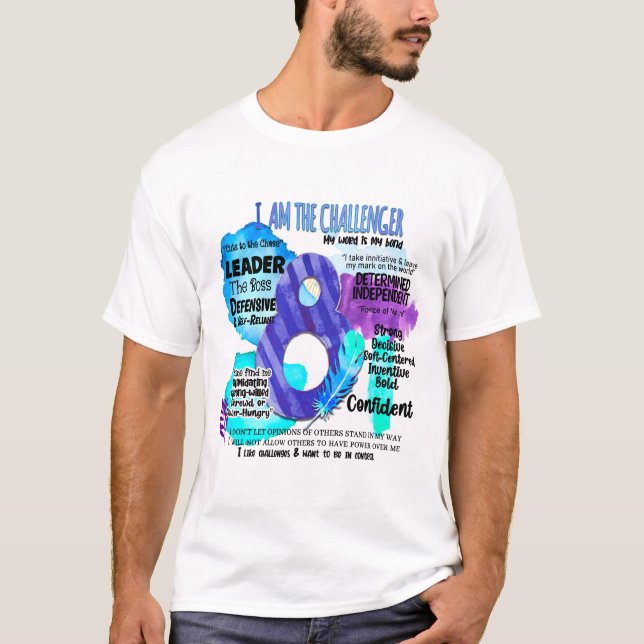 Camiseta Enneagram Tipo 8 - Sou O Desafiador (Frente)
